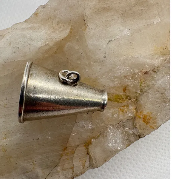 Vintage Sterling Silver Nebraska Megaphone Charm Red Enamel‎ N Husker Cheer 5.8g - Image 5