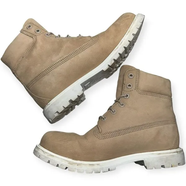 Timberland Women’s Size 8.5 Tan Light Brown Suede Earthkeepers Lace Up Boots - Image 8