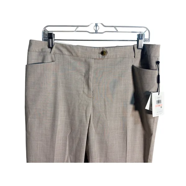 Calvin Klein Modern Fit Tan Plaid Dress Pants Womens 10‎ NWT Business Slacks - Image 2