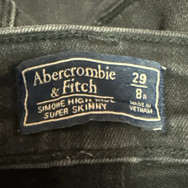 Abercrombie & Fitch Simone Women's Black High Rise Super Skinny Denim Jeans 29 - Image 4