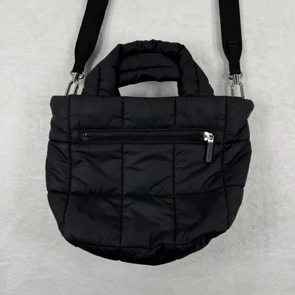 Lululemon Quilted Grid‎ Tote Bag Mini Black Puffer Crossbody Handbag LU9BETS - Image 8