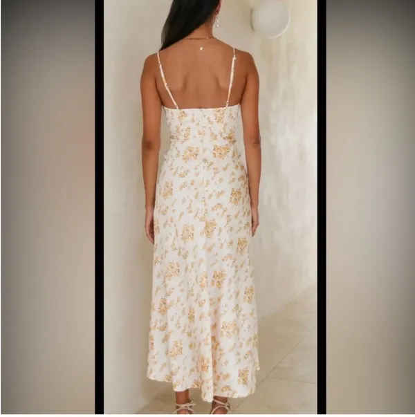 Hello Molly Floral Silk Midi Dress - Image 2