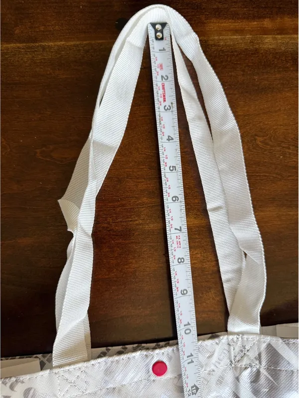 Lululemon White Printed Tote Bag with Text Design - Image 8