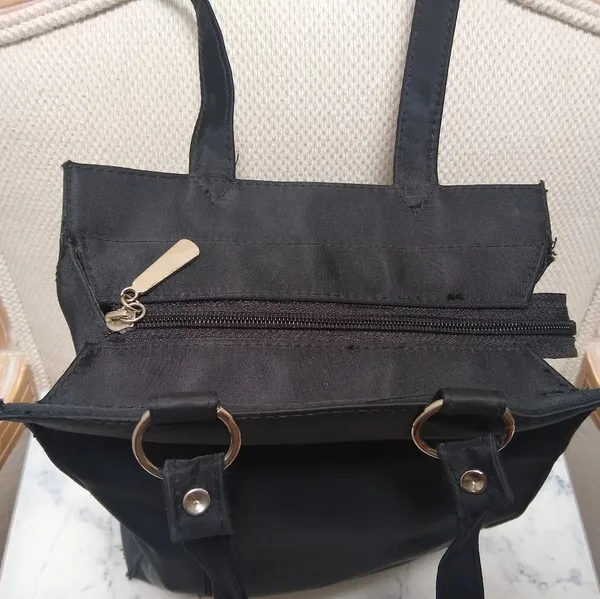 Vintage 90s Nylon Shoulder Bag Silver - Image 3