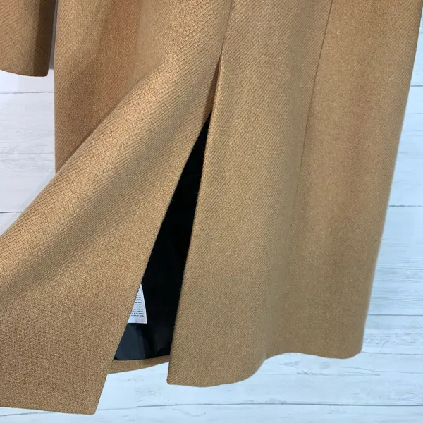 Rebel Queen camel double breasted wool blend pea coat size 42 - Image 10