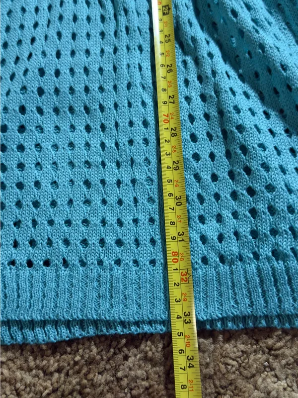 Cupshe Turquoise Blue Crochet Swim Coverup - Image 4