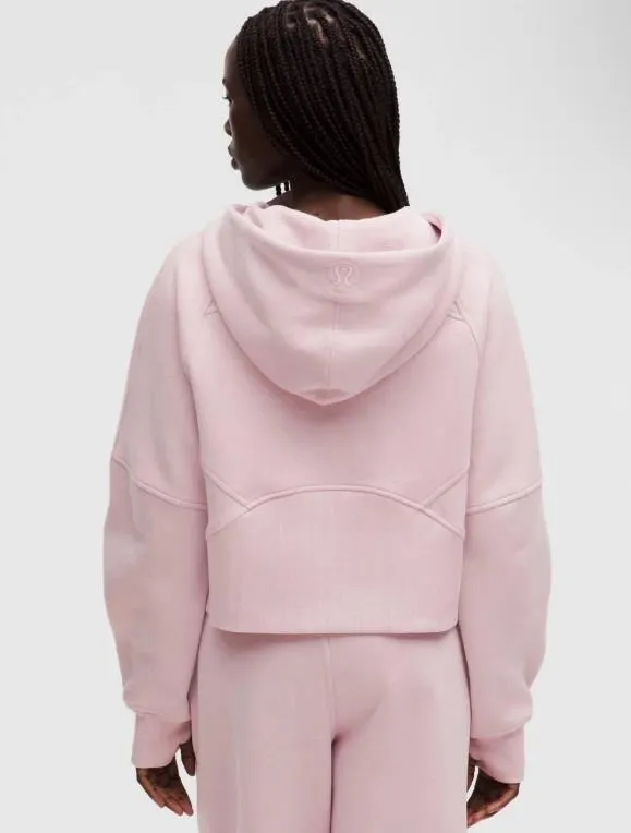 NWT Lululemon Scuba Oversized Half-Zip Cropped Hoodie in Porcelain Pink Sz M/L - Image 2