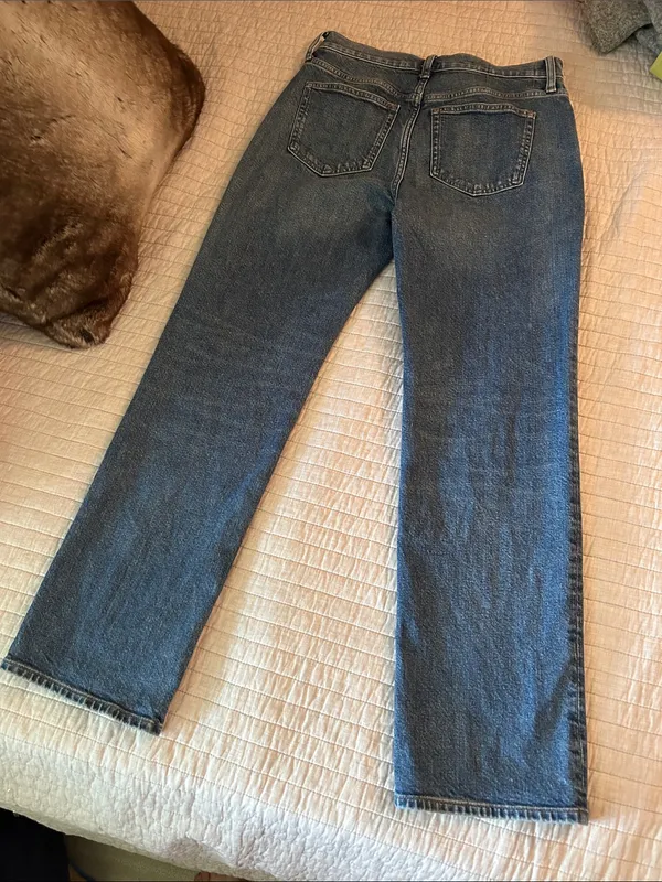 J. Crew Nipped straight high rise jean in semi stretch Bangkok med wash 28” - Image 11
