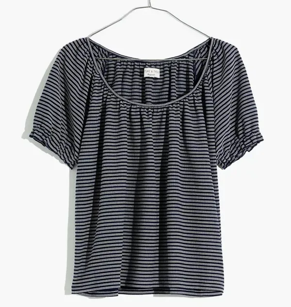 TEXTURE & THREAD PEASANT TOP Medium New - Image 5