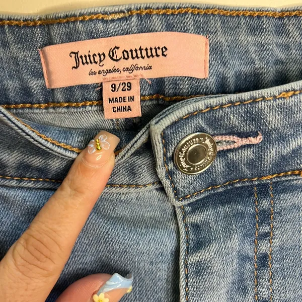Juicy Couture Light Blue Wide-Leg Denim‎ Jeans - Image 6