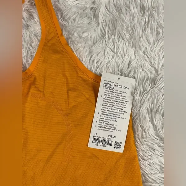 Lululemon NWT  swiftly tank top size 14 - Image 2