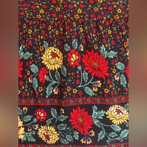 Amazon Bohemian V-Neck Printed Gathered Waist Midi Dress - Image 10