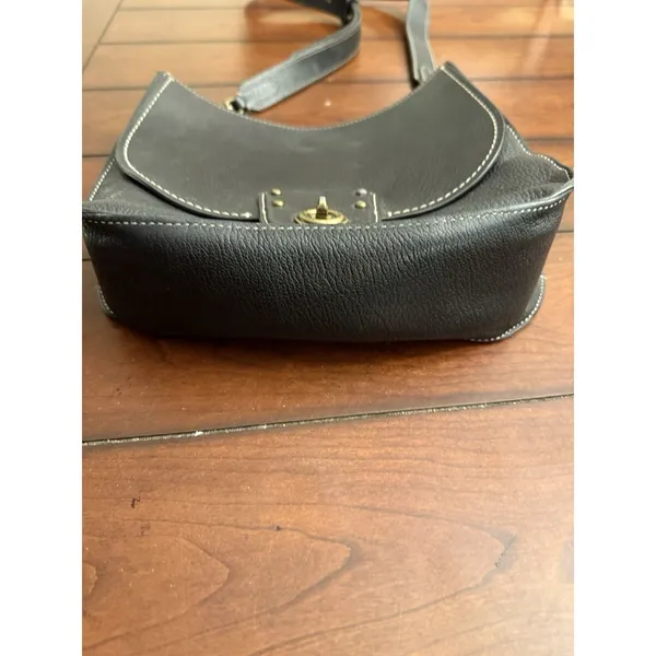 Lauren Ralph Lauren Rare Convertible Black Leather Shoulder Cross‎ Body Bag - Image 4