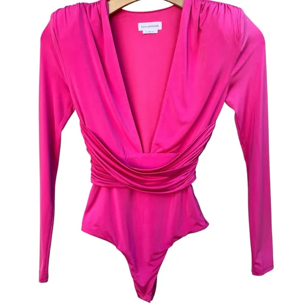Lovers + Friends Anya Long Sleeve Pink Bodysuit Women’s X-Small - Image 5