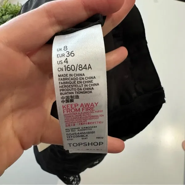 Topshop Women Embroidered‎ Tops, Black Size 4 - Image 9