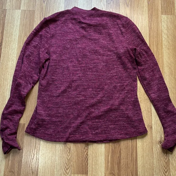 Maurices Raspberry Keyhole Light Sweater with Rouched Sleeves - Image 5