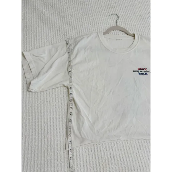 Vintage HDT Diesel Motorcycles USA Cropped Graphic T-Shirt Women's Oversized - Image 5