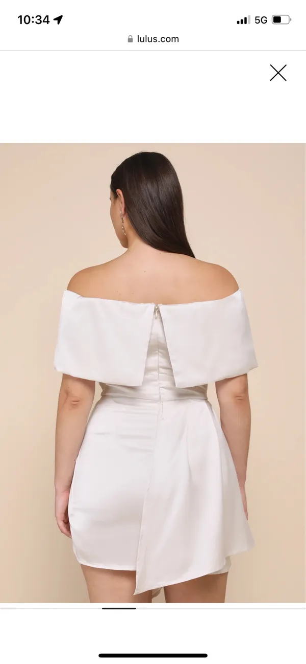 Lulus Off-The-Shoulder White Dress - Image 2