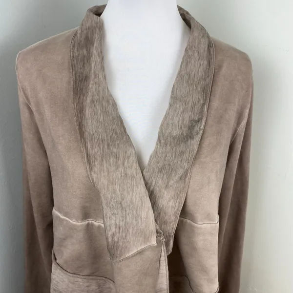 Whisper & Glow Blush Lightweight Layered Ruffled Open Cardigan Large Whimsical - Image 2