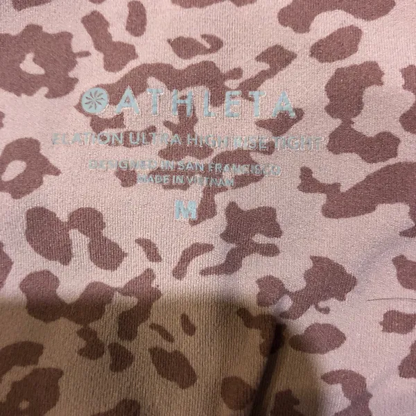 Athleta Leopard Elation Ultra High Rise Tight Leggings Flora Mauve - Image 6