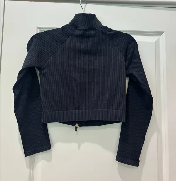 Mono B cropped black striped jacket - Image 2