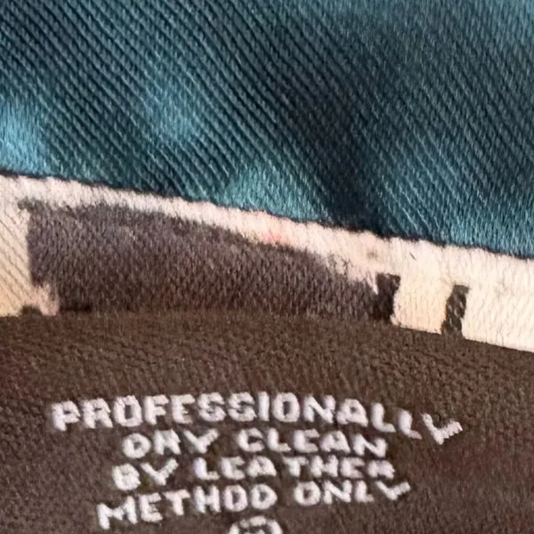 Bradley Teal Leather Lace‎ Detail Jacket Size Medium Blue - Image 9