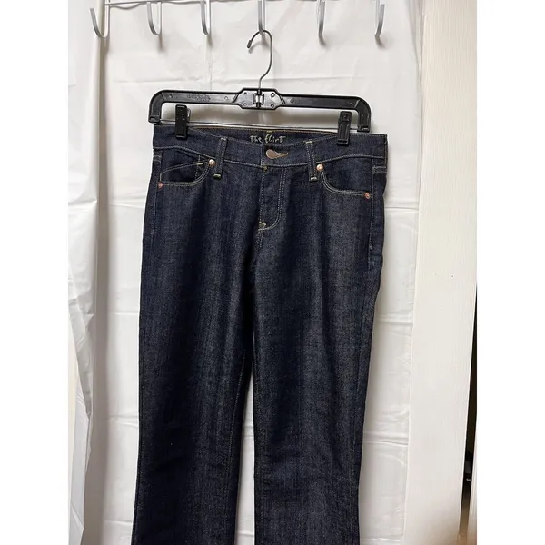 Old Navy The Flirt Jeans Womens Dark Wash Straight Leg Indigo Denim 27x35‎ - Image 2