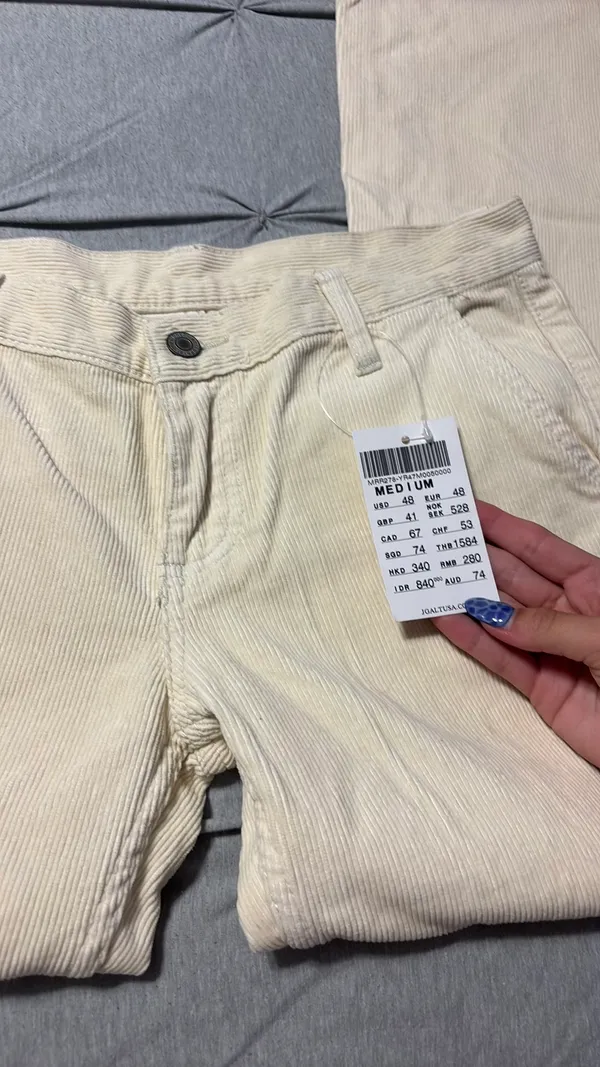 Brandy Melville velvet bell bottom jeans - Image 2