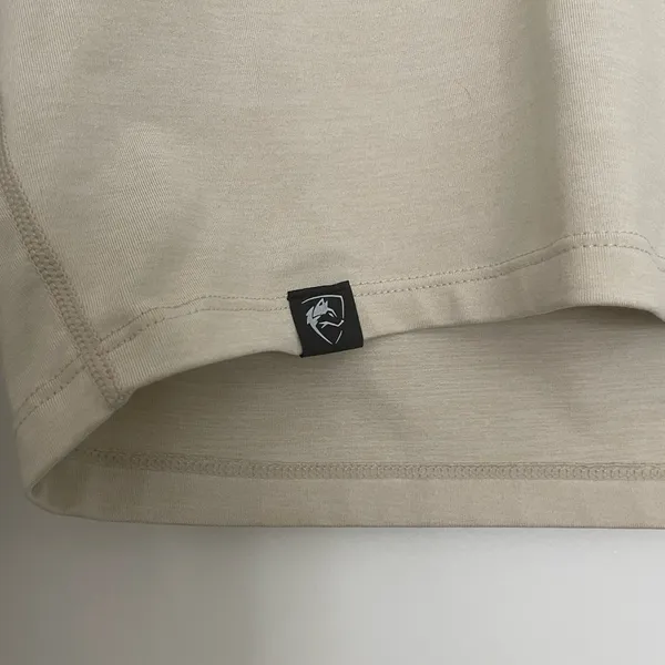 Alphalete Cream Long Sleeve Crop Top - Image 3