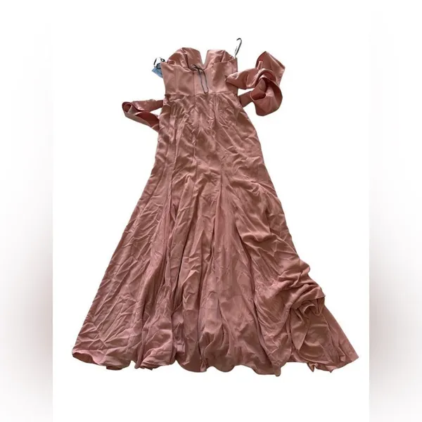 Vera Wang color Ballet Strapless Crepe Crepe Mermaid Bridesmaid Dress Size 6 - Image 2