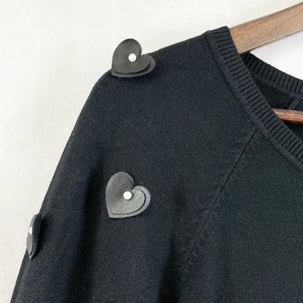 Sioni Womens Sweater Size Large 3D Heart Soft Grunge Romantic Euro‎ Whimsy Cozy - Image 3