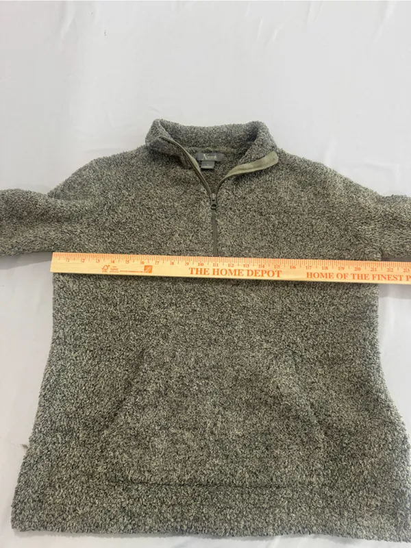 Natural Reflections Women M Green Sherpa Fleece Quarter Zip Pullover Jacket camp - Image 3