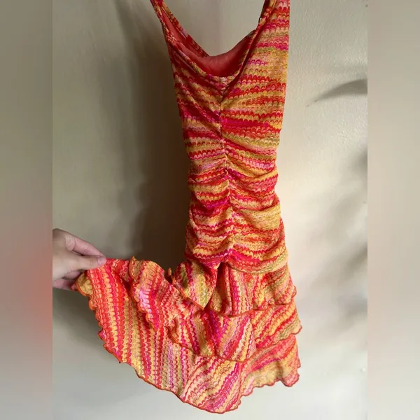 Wild Fable S Red Orange Yellow Strappy Dress - Image 4