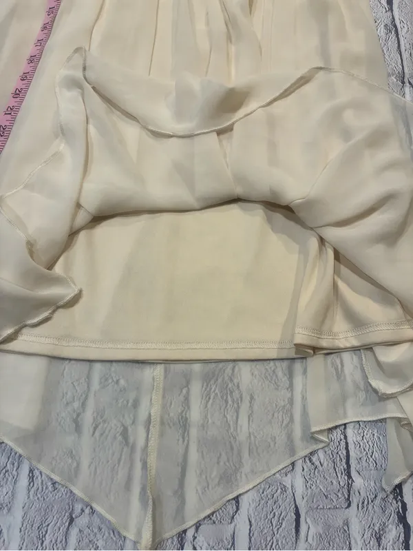 Ark & Co women’s.‎ Cream Crochet Yoke Chiffon Dress - Image 6