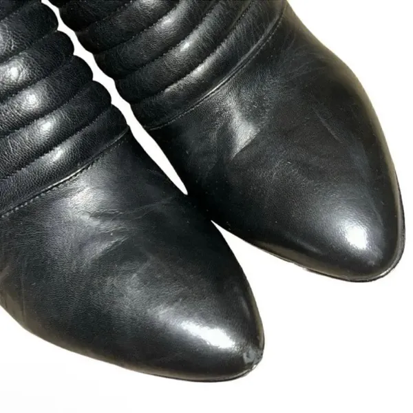 Ann Taylor Black Leather Ankle Booties(Size 8.5M) - Image 9