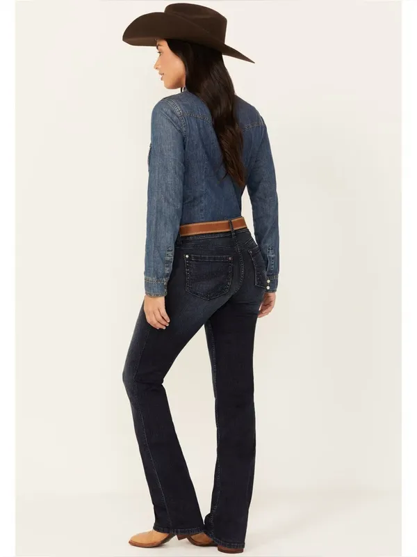 Shyanne Shay Mid Rise Bootcut Performance Stretch Jeans - Image 2