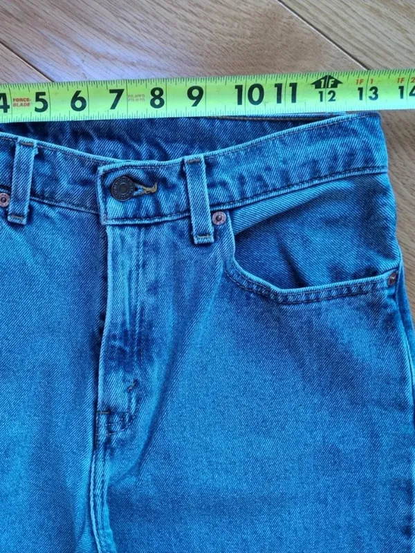 VTG 90s Levi's 560 Loose Fit Straight High Rise Jeans USA Size 9 JR S (27x31) - Image 7