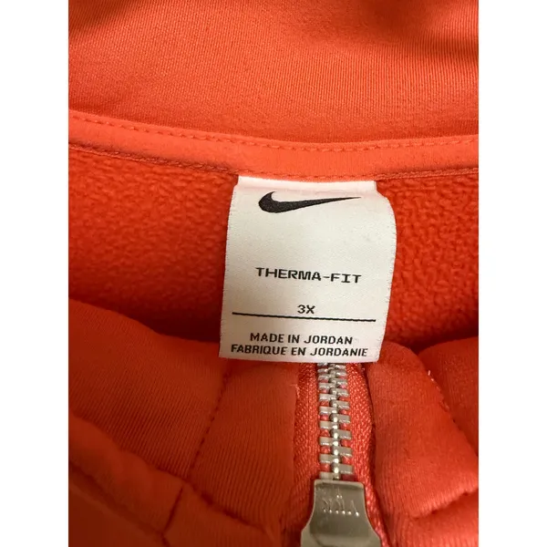 Nike Phoenix Fleece Therma-FIT Oversized Quarter Zip Sweatshirt Coral Orange 3X - Image 5