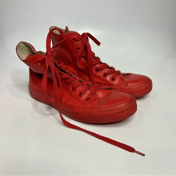 Converse all star HI rubber Red sneakers‎ hightop Unisex sizing women’s 5 - Image 4