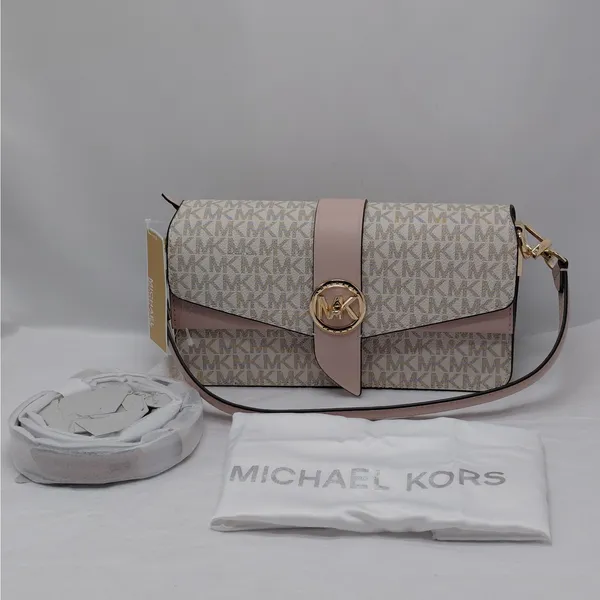 Michael Kors Logo Shoulder Bag Handbag Purse Wedding Party Quiet Luxury Coquette - Image 2