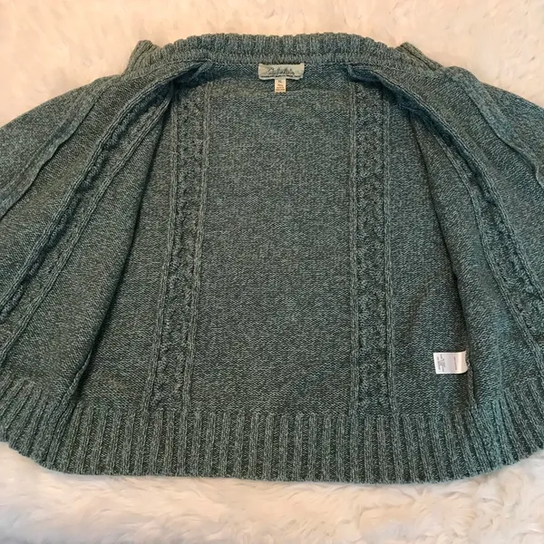 VTG Cabela’s heavy weight zip up knit sweater jacket Women’s size XL Cotton - Image 7