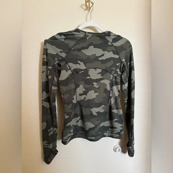 Lululemon Its Rulu Run Long‎ Sleeve Shirt 2 Heritage 365 Camo Medium Olive Multi - Image 8