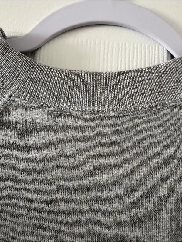Hanes Heavy Blend Gray Crewneck Sweatshirt Fleece Pullover Size Large - Image 5