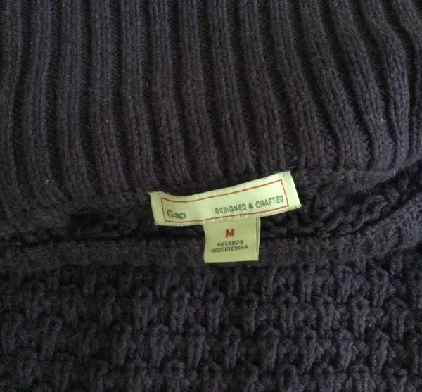 Mockneck Chunky Long Tunic Sweater Purple/Blue - Sz Medium - Image 9