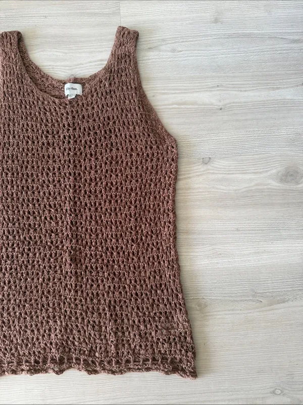Rhythm. Crochet Cover Up Brown Size M - Image 2