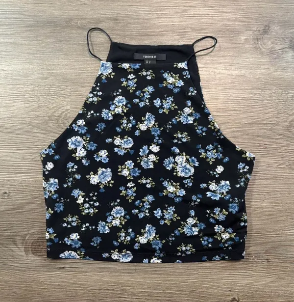 Forever 21 Floral Crop Tank Top - Image 4