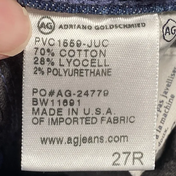 AG Adriano Goldschmied Womens Jeans 27 27x28 Blue Mid Rise Stevie Boot Cowgirl - Image 6