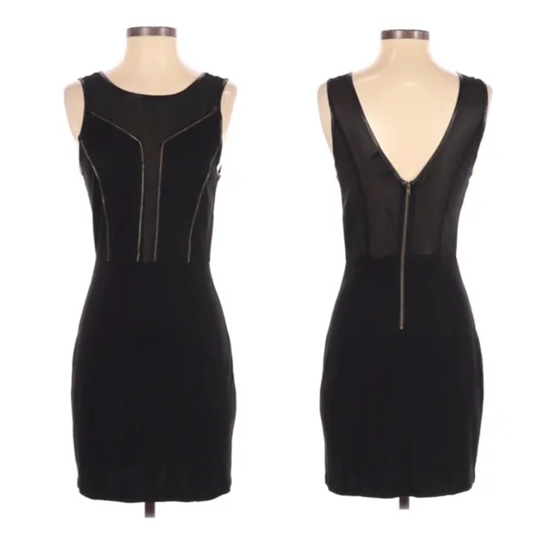ASTR Sleeveless Cut-Out Mesh Black Bodycon Cocktail Dress, sz. XS - Image 16