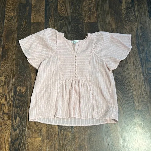 Madewell  Courtyard Flutter Sleeve Top - Image 2