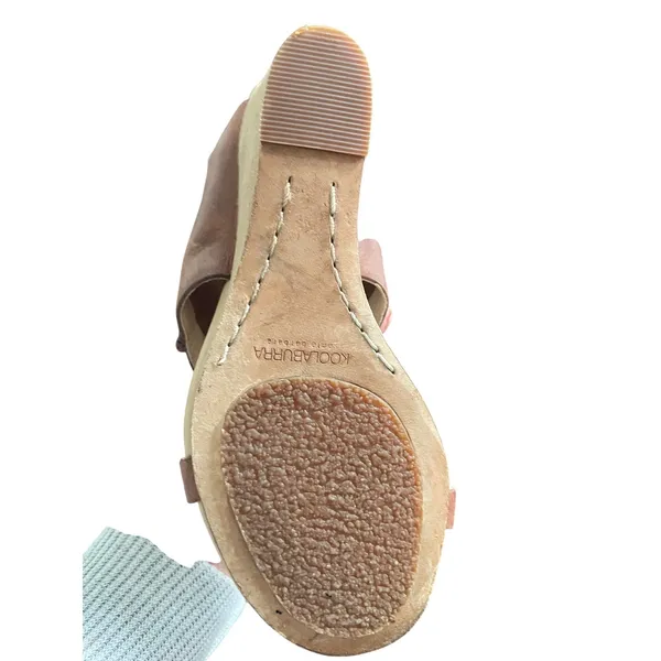 Koolaburra by UGG Perez distressed leather wedge sandals in brown 7 - Image 4